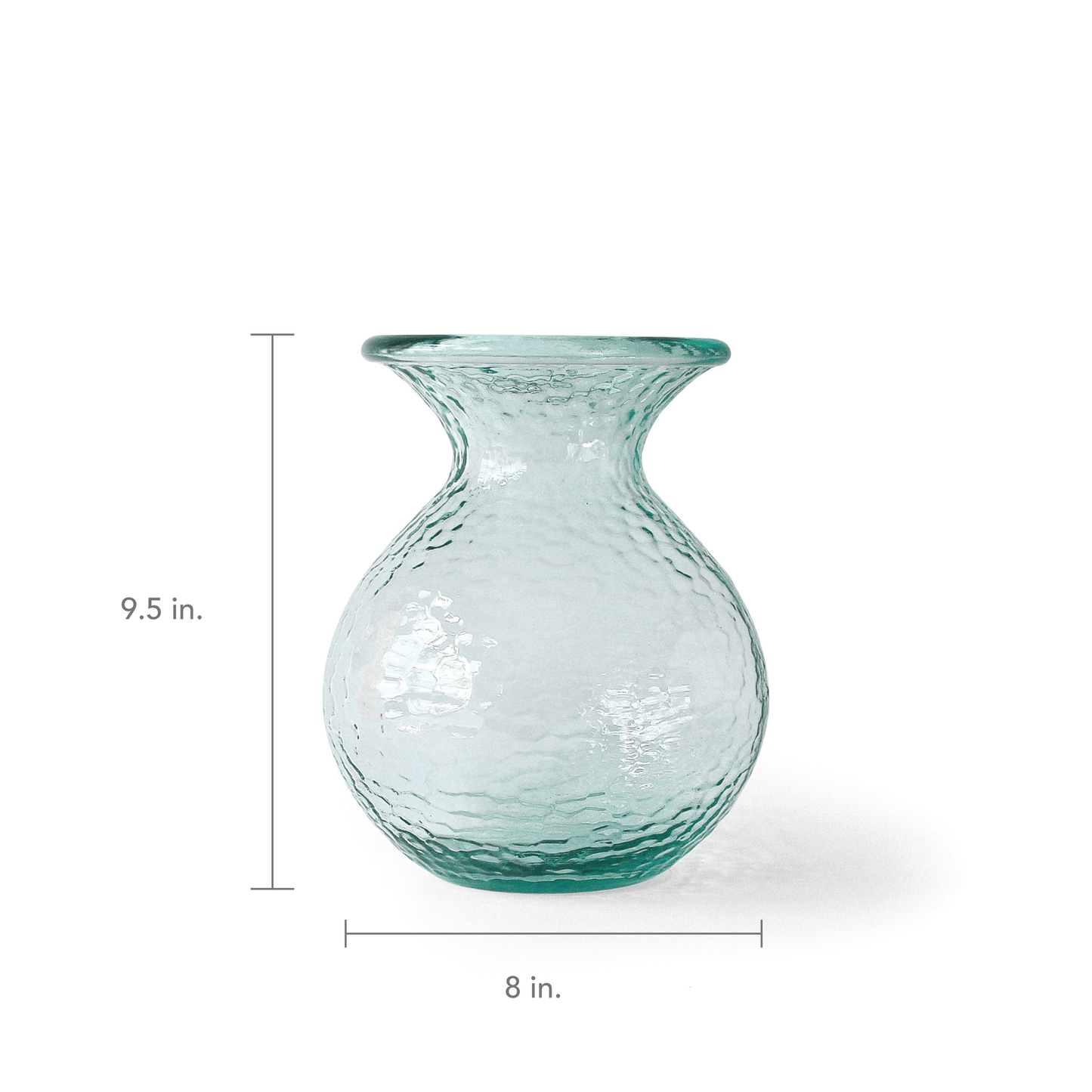 100% Recycled Spanish Hammered Vase