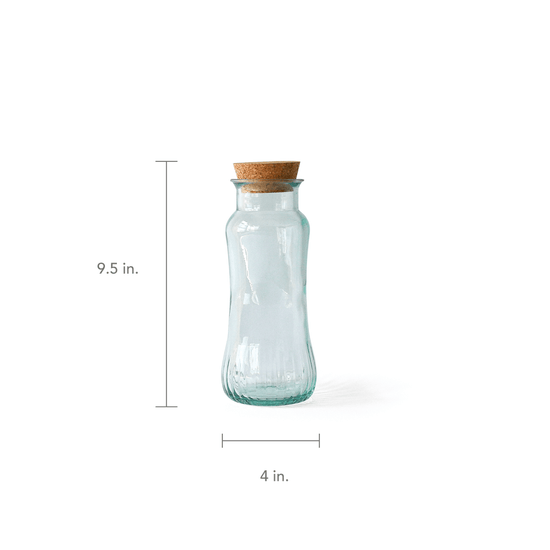100% Recycled Spanish Glass Pitcher