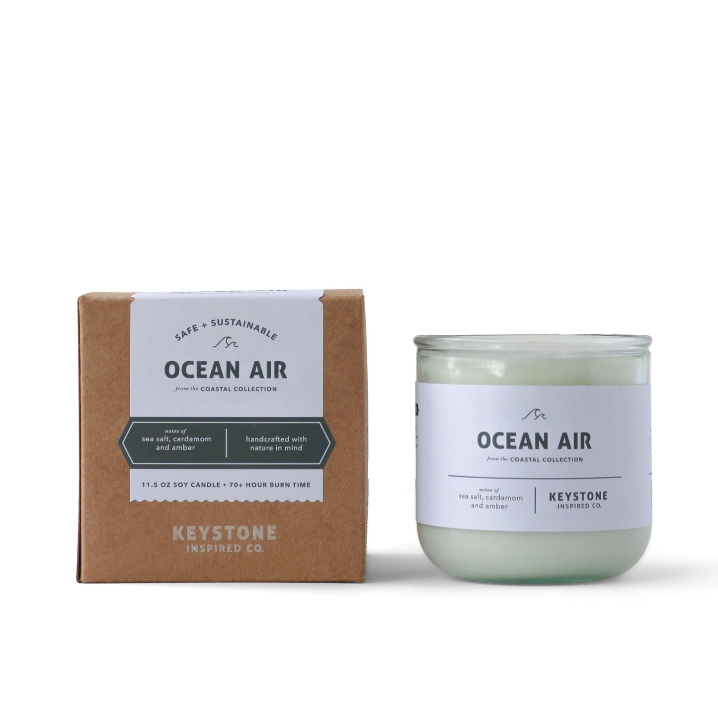 Eco-friendly Ocean Air | Coastal Collection | 11.5 oz glass candle