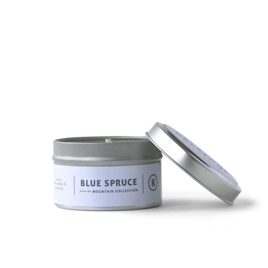 Eco-friendly Blue Spruce | Mountain Collection | 4 oz tin candle