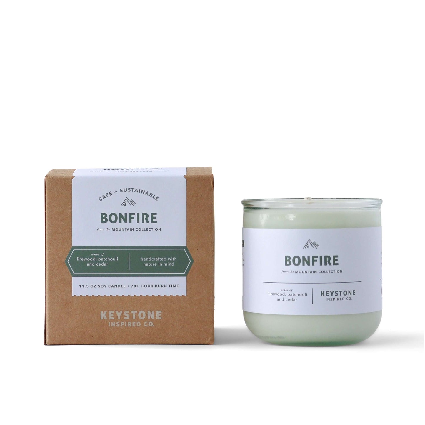 Eco-friendly Bonfire | Mountain Collection | 11.5 oz glass candle