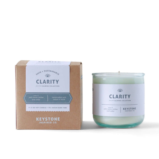 Eco-friendly Clarity | Calming Collection | 11.5 oz glass Candle