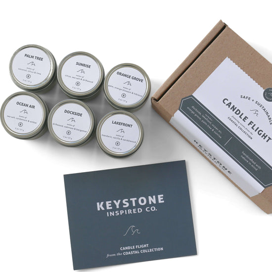 Eco-friendly Candle Coastal Collection Flight & Gift Card Bundle