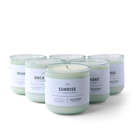 Eco-friendly Coastal Collection Set | Glass Candle