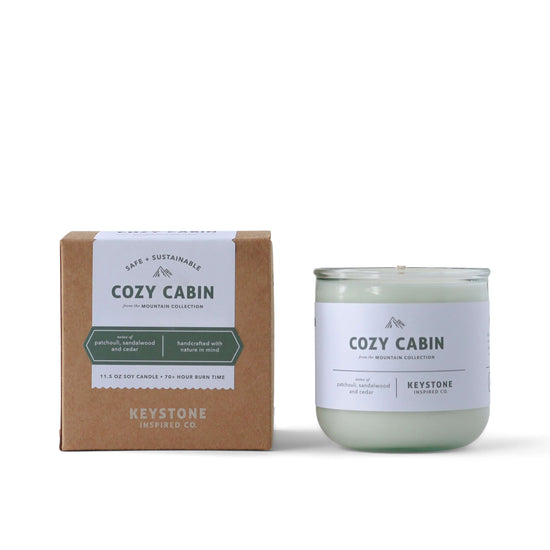 Eco-friendly Cozy Cabin | Mountain Collection | 11.5 oz glass candle