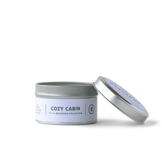 Eco-friendly Cozy Cabin | Mountain Collection | 4 oz tin candle