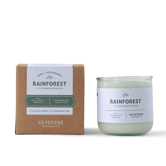 Eco-friendly Rainforest | Mountain Collection | 11.5 oz glass Candle