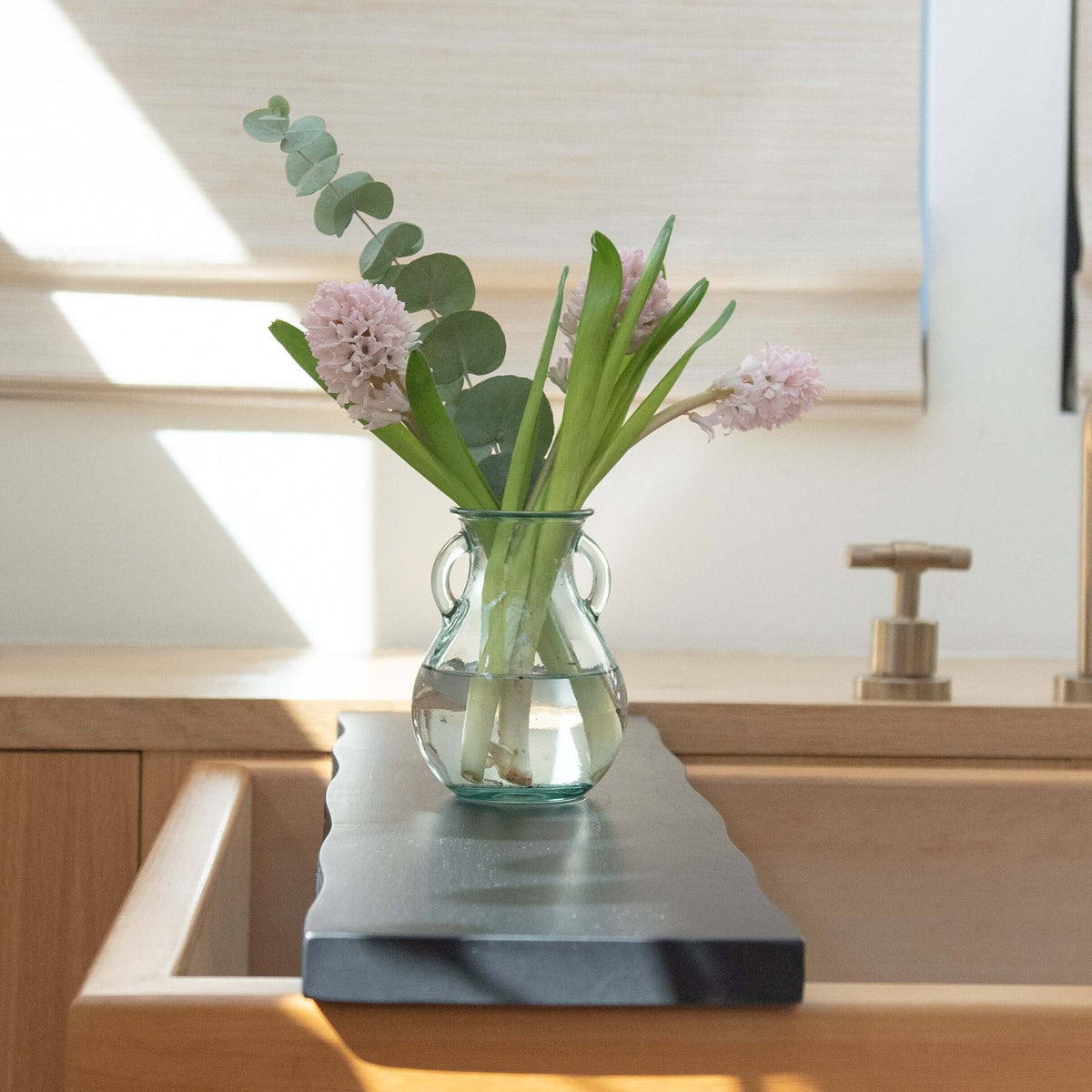100% Recycled Spanish Handle Vase