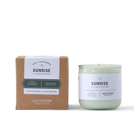 Eco-friendly Sunrise | Coastal Collection | 11.5 oz glass candle