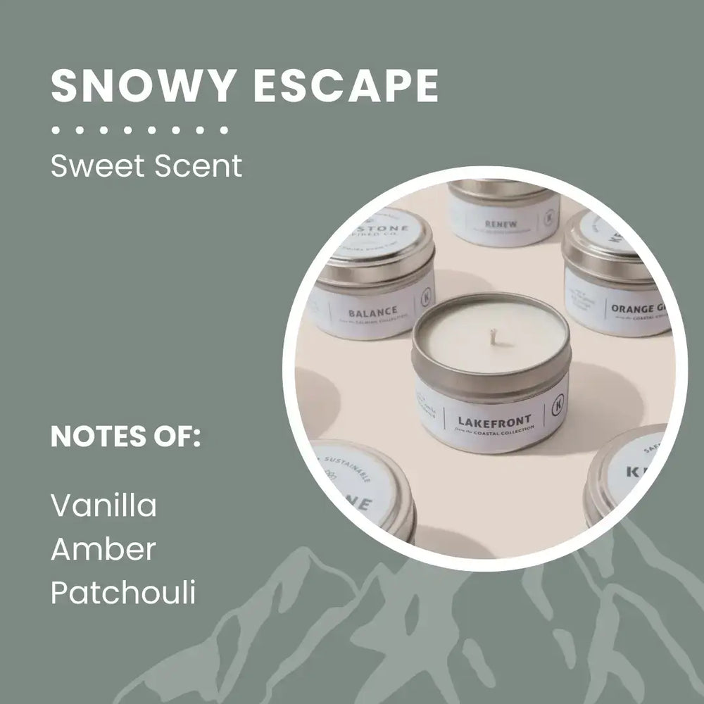 
                      
                        Snowy Escape | Mountain Collection | 4 oz tin
                      
                    